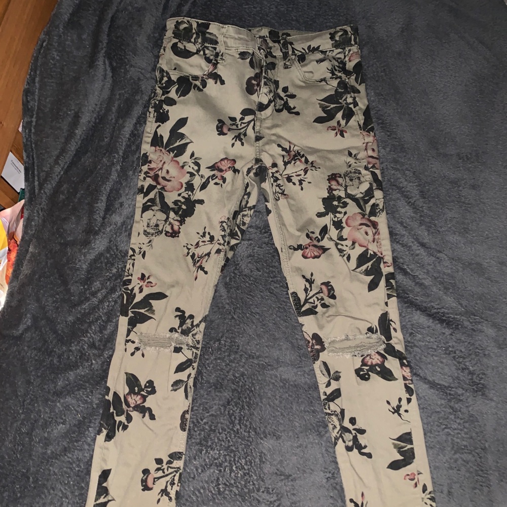 H&M Divided Dark green skinny jeans